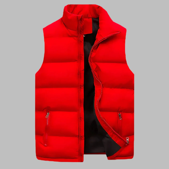 Warm men's quilted bodywarmer vest with durable finish, perfect outerwear for cold autumn and winter days.