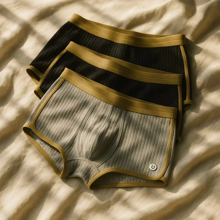 Multipack men's ribbed boxer shorts. Premium, soft & durable underwear for daily comfort and support. Men's essentials.