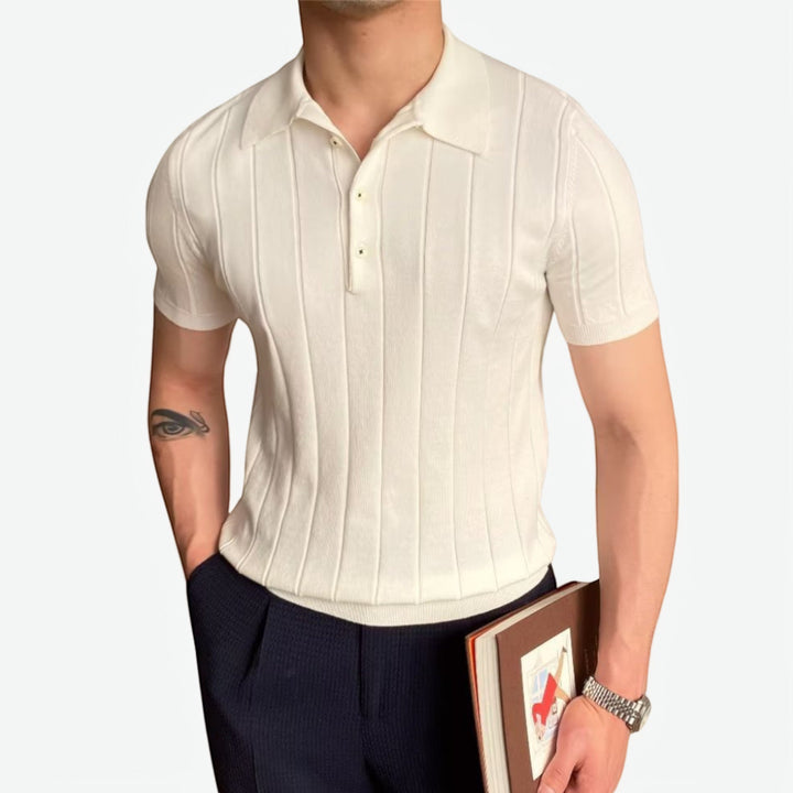 Men's premium slim-fit polo shirt for smart casual look. Comfortable, stylish, and versatile men's fashion essential.