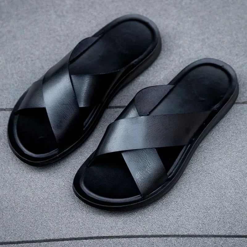 Premium men's summer slip-on sandals, offering comfort and style for outdoor adventures.