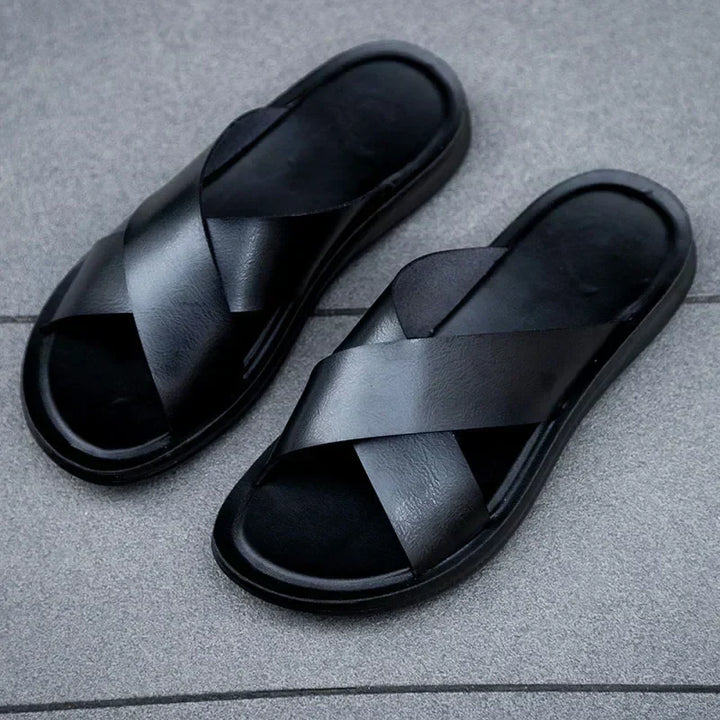 Premium men's summer slip-on sandals, offering comfort and style for outdoor adventures.
