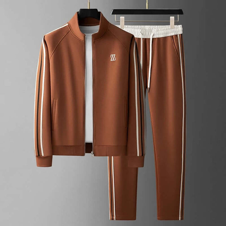 Men's premium tracksuit set for refined comfort & style. Perfect activewear & loungewear.