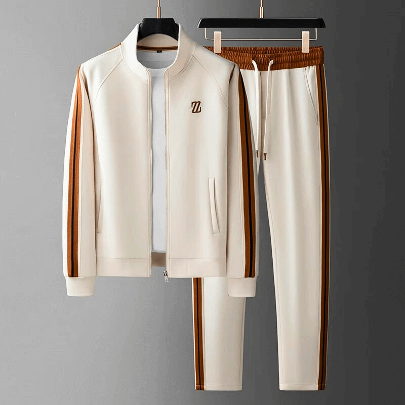 Comfortable men's loungewear two-piece set, perfect for casual wear & relaxed home style.