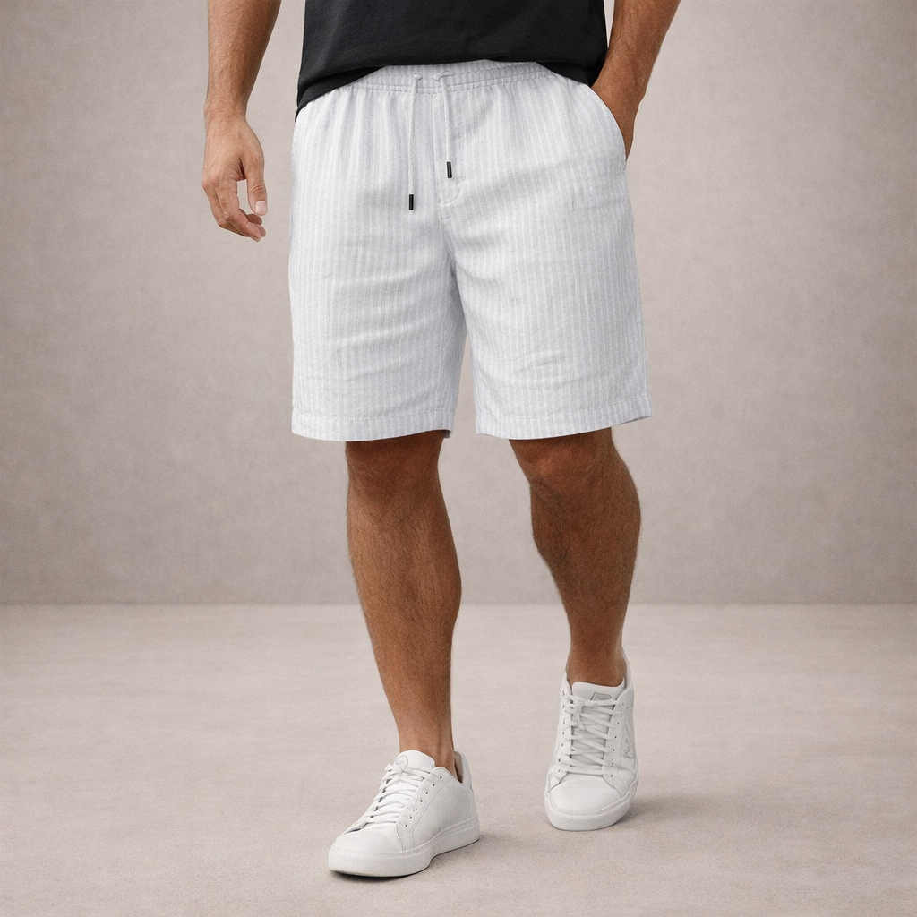 Men's printed summer shorts with drawstring waist, relaxed fit for casual comfort & vacation.
