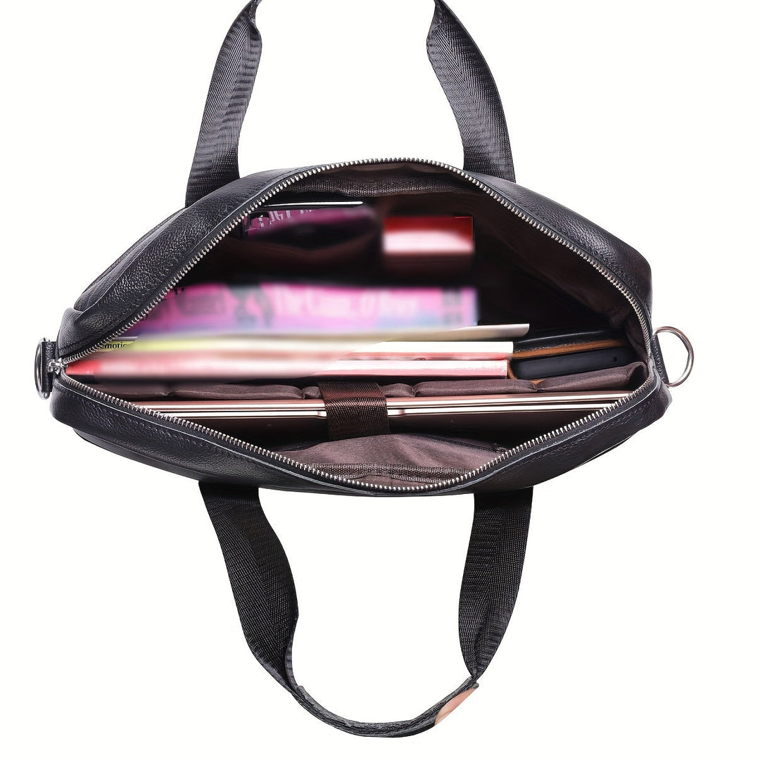 Essential men's business travel briefcase for laptop and work. Ideal professional bag for executives on the go.