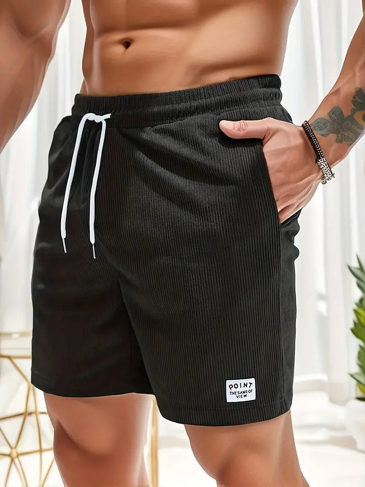 Trendy men's quick-dry beach shorts. Perfect for summer fashion, vacation wear, and swimming.