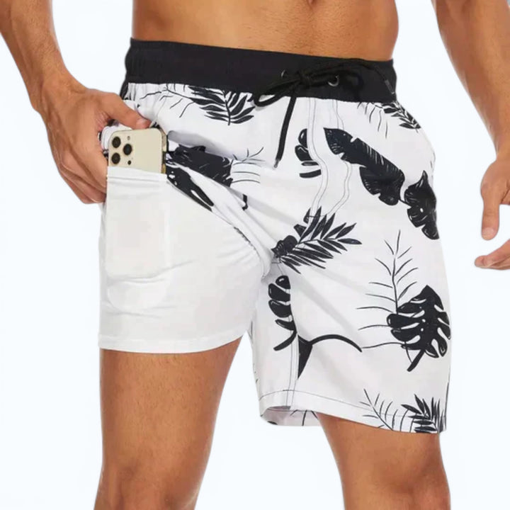 Fast-drying men's compression swim shorts for ultimate summer comfort, activewear, and swimwear.
