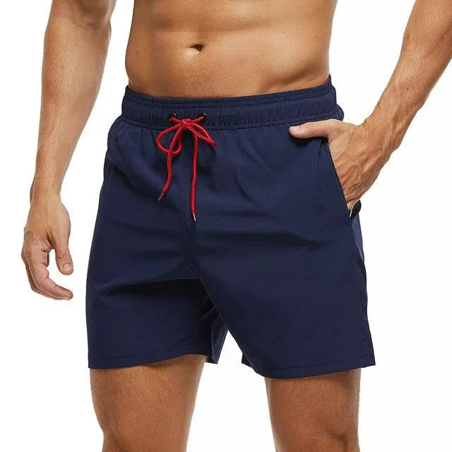 Men's versatile drawstring swim shorts, suitable for swimming, beach trips, and casual summer outings.