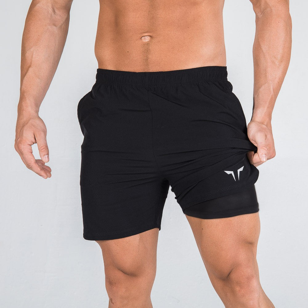 Men's running shorts, quick-dry & flexible, ideal for active workouts, gym, and summer sports.