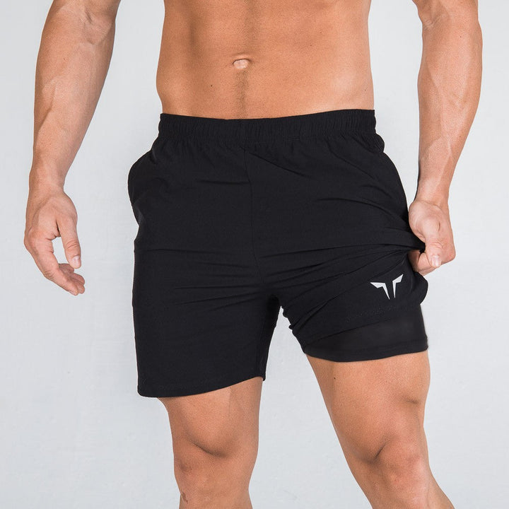 Men's running shorts, quick-dry & flexible, ideal for active workouts, gym, and summer sports.