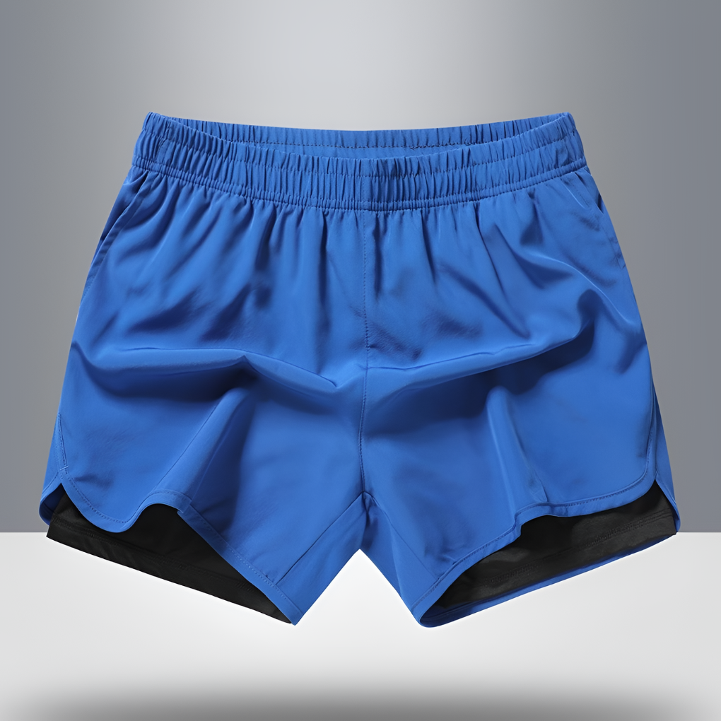 Men's workout shorts featuring a practical zipper pocket to secure essentials while running or at the gym.