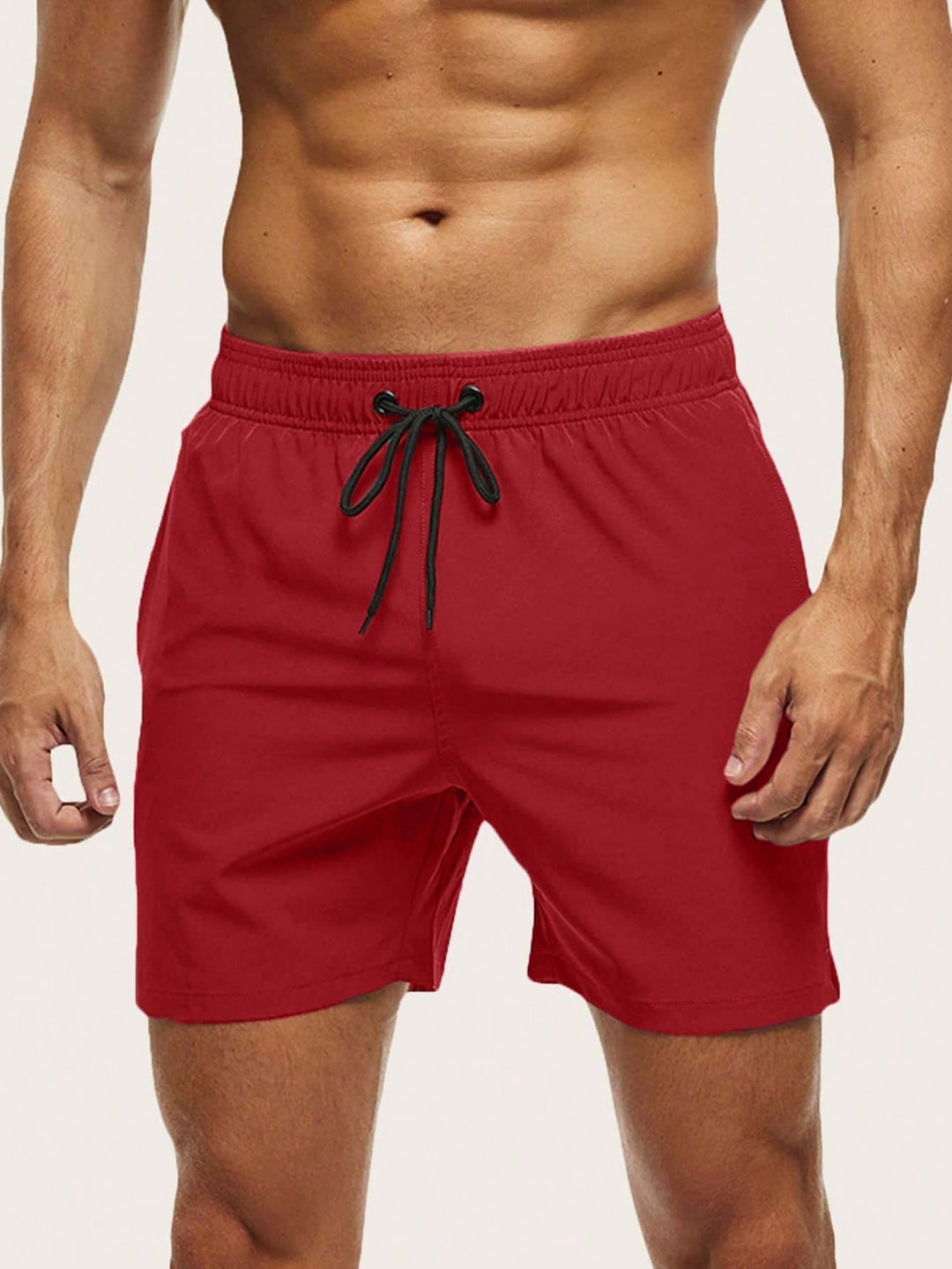 Men's quick-dry stretch swim shorts for beach & pool, lightweight & comfortable.