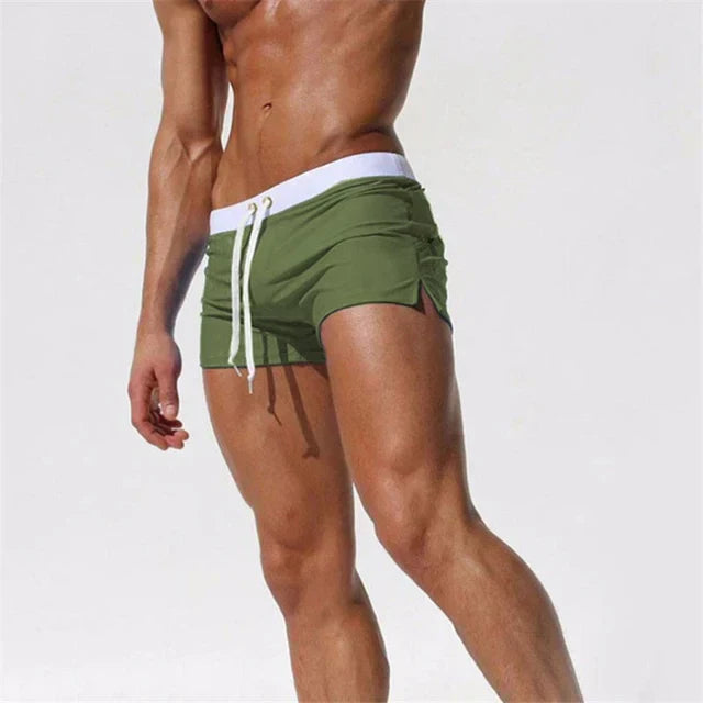New men's quick-dry board shorts, durable beachwear and swimming trunks for active summer days.