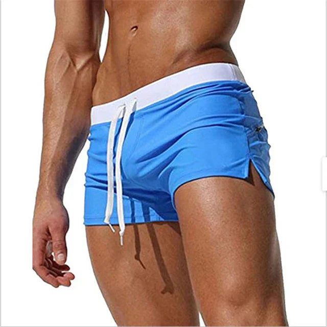 Performance men's quick-dry athletic shorts for swimming, beach sports, and active summer apparel.