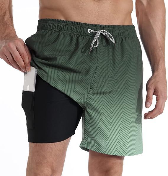 Comfortable men's quick-dry swim trunks. Stylish beach shorts for active summer.