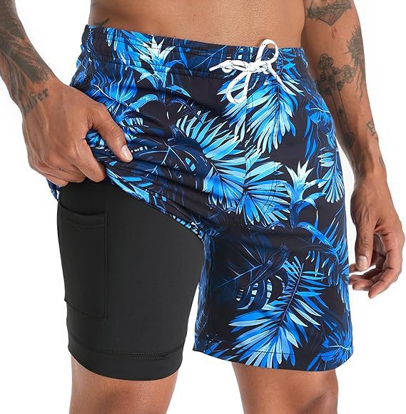 Quick-dry men's swim trunks, stylish and comfortable for beach adventures and pool days.