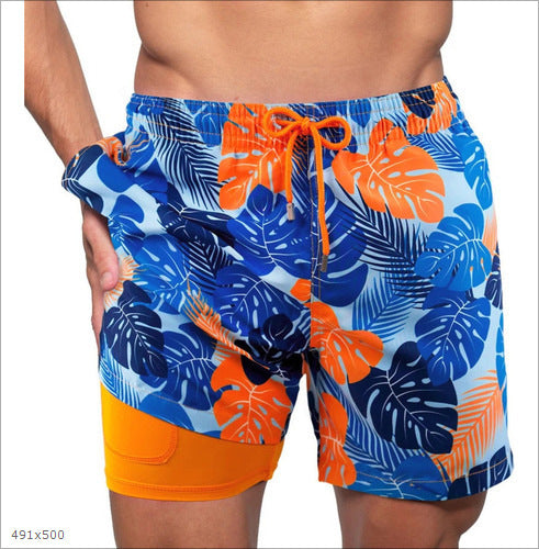Men's stylish quick-dry beach shorts. Comfortable swimwear for summer fashion & pool.