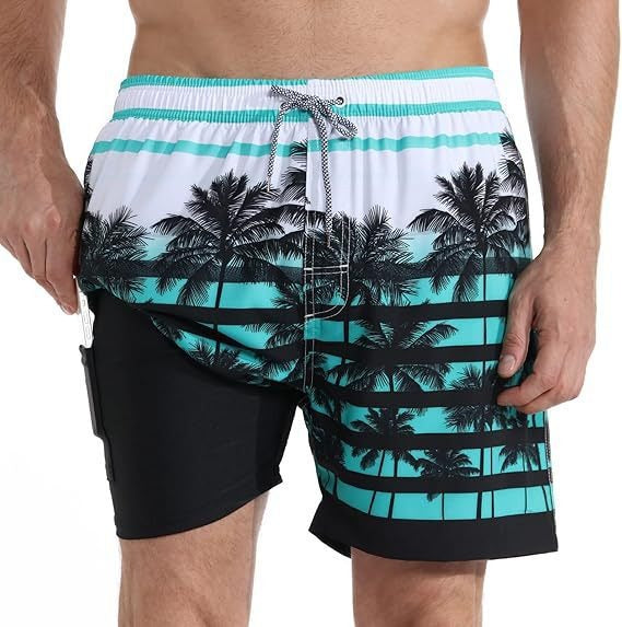 Men's comfortable, stylish, quick-dry swim trunks. Essential beach shorts for summer fashion.