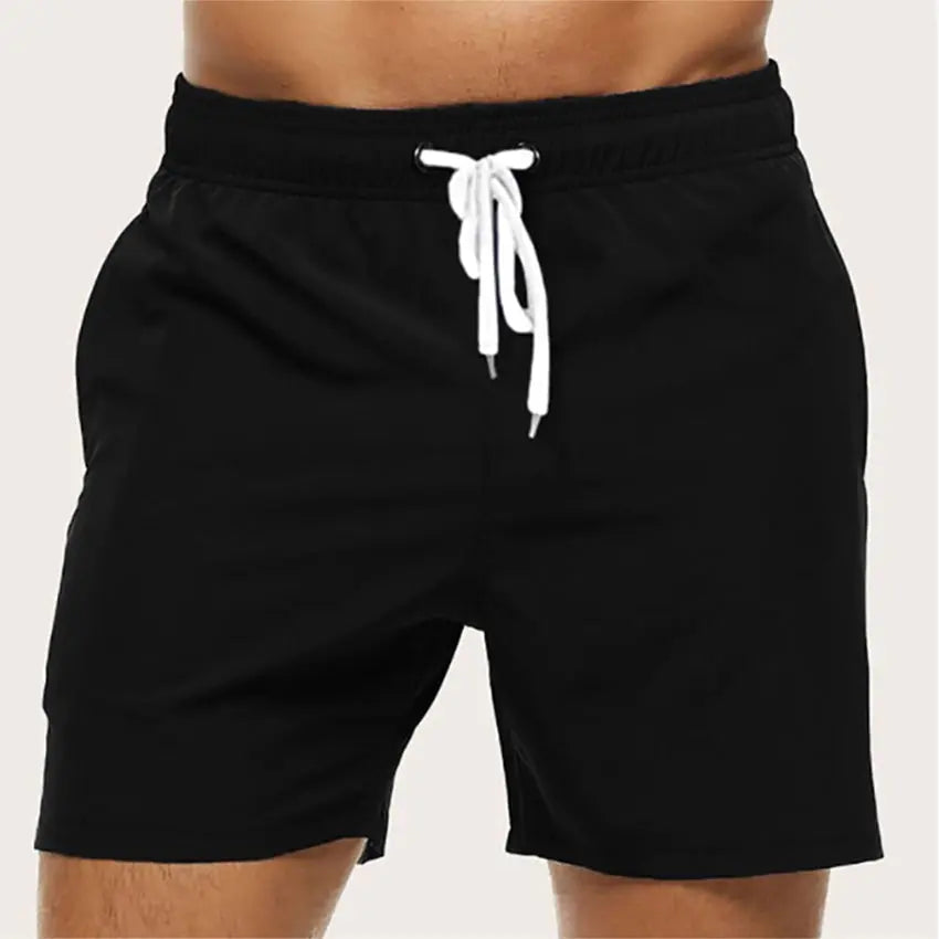 Men's quick-dry swim trunks, lightweight and comfortable, ideal for beach, pool, and resort.
