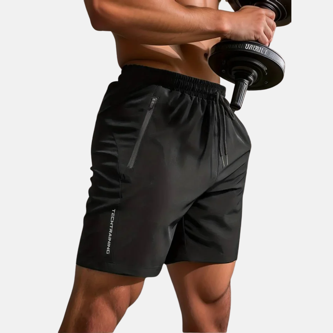 Men's quick-drying active performance shorts, ideal for gym workouts & running.