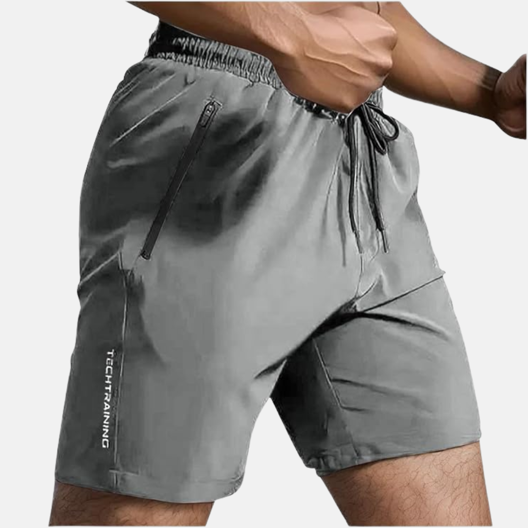 Versatile men's running shorts; quick-drying fabric for active and casual wear.