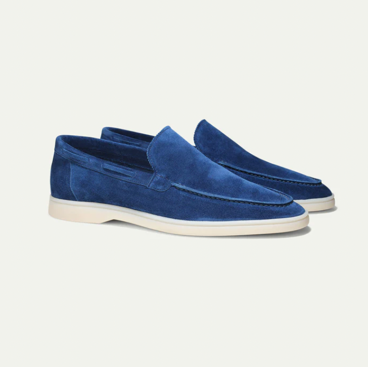 Refined men's slip-on loafers, smart casual driving shoes offering comfort and versatile everyday elegance.