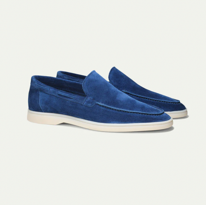 Refined men's slip-on loafers, smart casual driving shoes offering comfort and versatile everyday elegance.