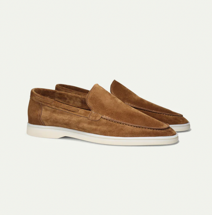 Sophisticated men's slip-on loafers, smart casual shoes blending elegance with everyday comfort.