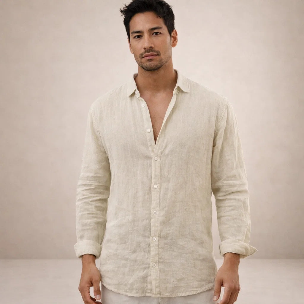 Men's casual button down shirt in regular fit. Effortless style for summer fashion & everyday comfort.