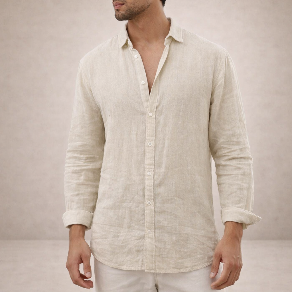 Men's regular fit long sleeve button down. A comfortable casual shirt for versatile everyday wear.