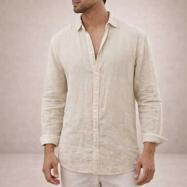 Men's regular fit long sleeve button down. A comfortable casual shirt for versatile everyday wear.