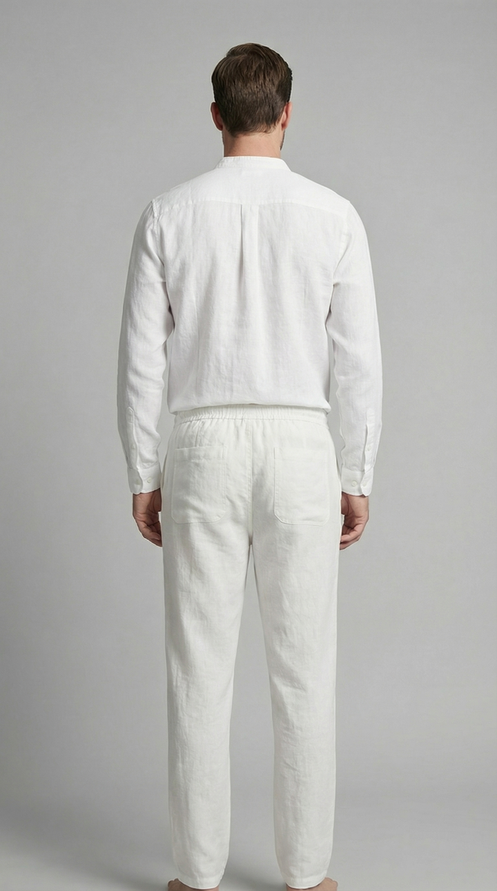 Men's versatile co-ord set: a relaxed fit shirt & comfortable trousers, perfect for various casual occasions.