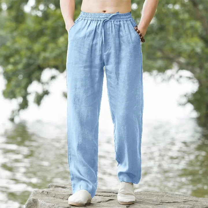 Versatile men's casual beach pants. Relaxed fit, drawstring waist, perfect for summer adventures.