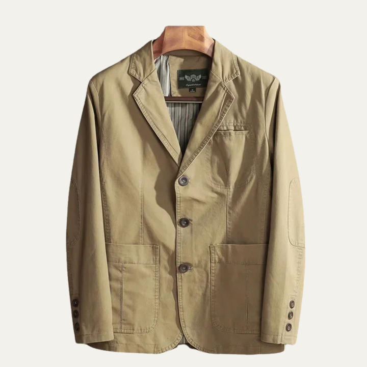 Stylish men's relaxed fit blazer. Perfect business casual or smart casual workwear jacket.