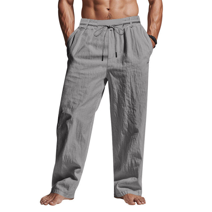 Men's relaxed fit breathable full length trousers, ideal for comfortable everyday wear & smart casual style.