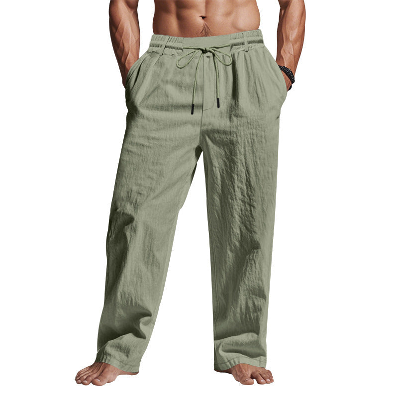 Comfortable men's relaxed fit pants, full length & breathable, ideal for casual outfits & daily activities.