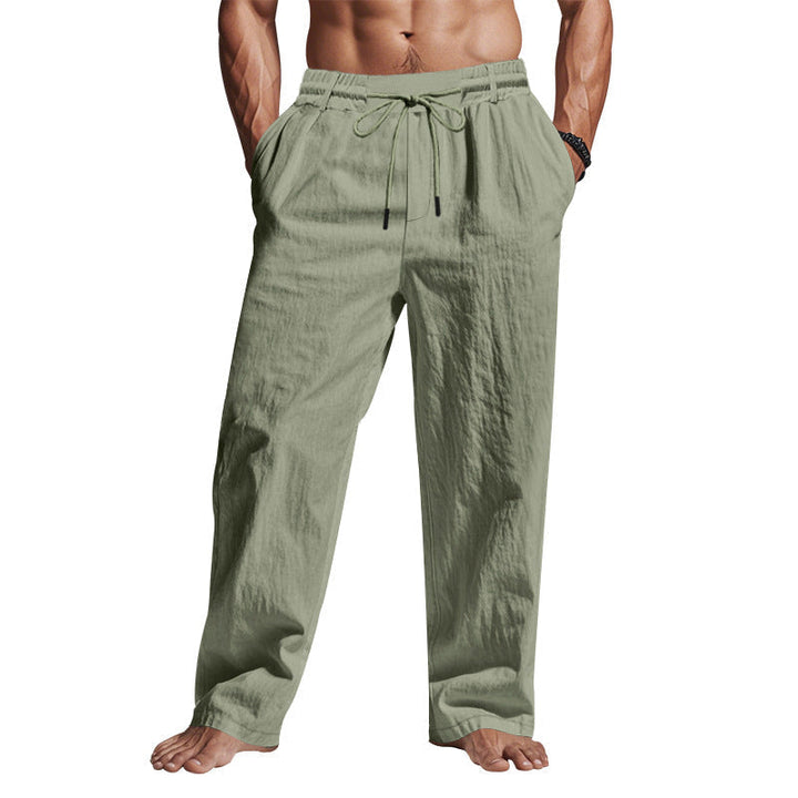 Comfortable men's relaxed fit pants, full length & breathable, ideal for casual outfits & daily activities.