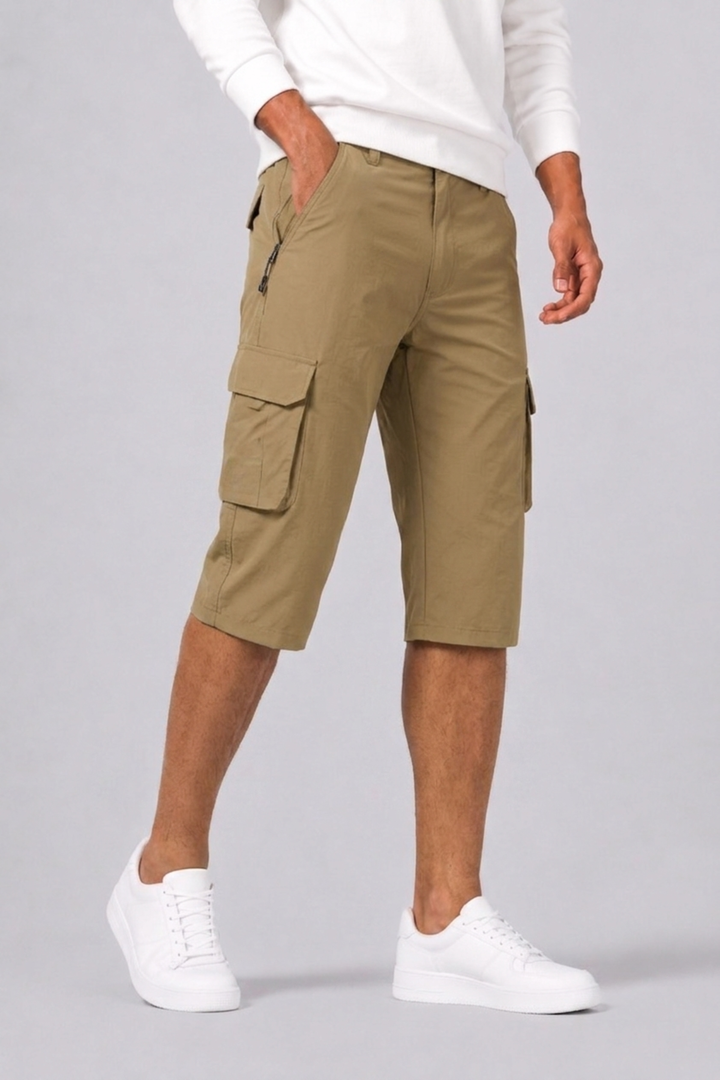 Men's relaxed fit cargo shorts, ideal for outdoor adventures & casual summer wear.