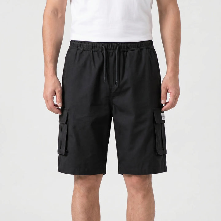 Relaxed fit men's cargo shorts for summer, featuring multi-pockets and a comfortable design for casual & outdoor use.