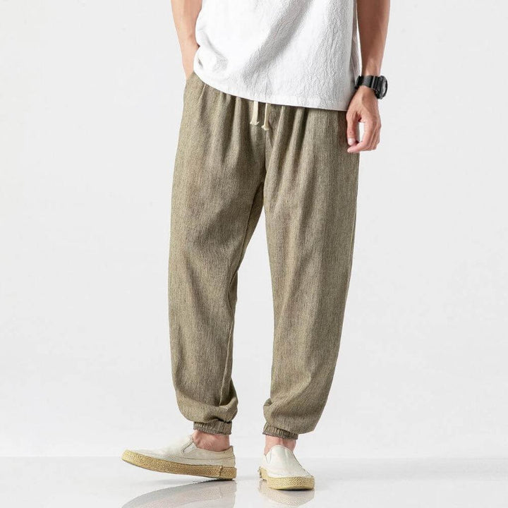 Men's summer fashion pants, relaxed fit, drawstring waist for ultimate comfort and breathability.