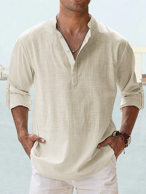 Men's casual summer shirt, relaxed fit, styled for everyday comfort & breathable ease.