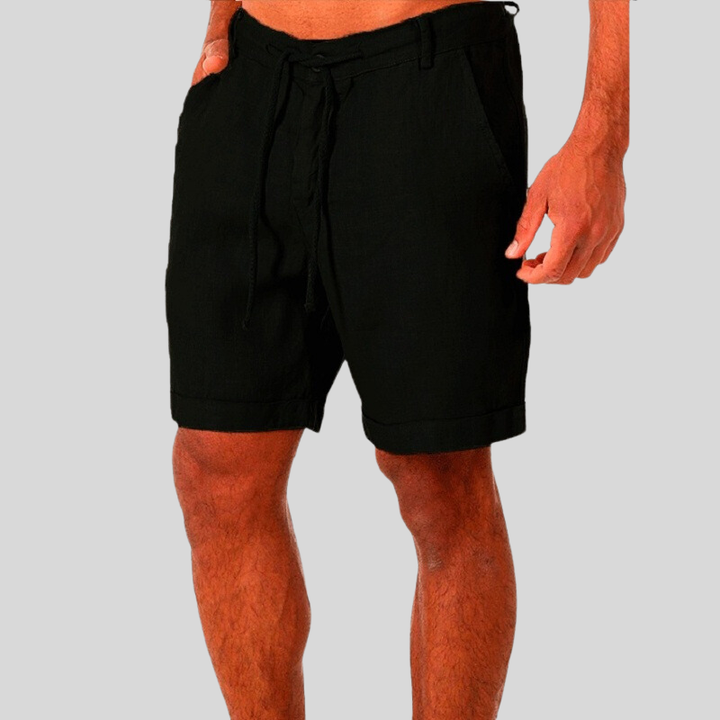 Stylish men's relaxed fit drawstring shorts. Casual & comfortable, perfect for summer activities & travel.