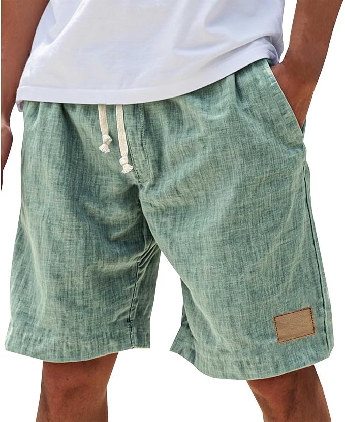 Casual men's shorts, relaxed fit, perfect for summer vacations, beach, or daily wear.