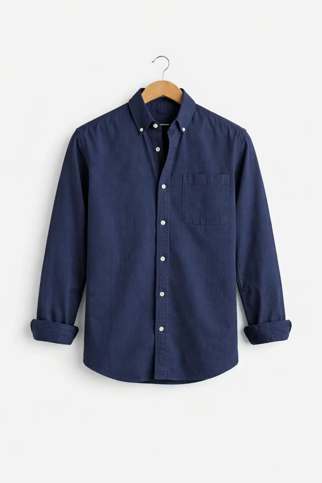 Everyday men's relaxed fit chambray shirt, comfortable and versatile for all seasons.