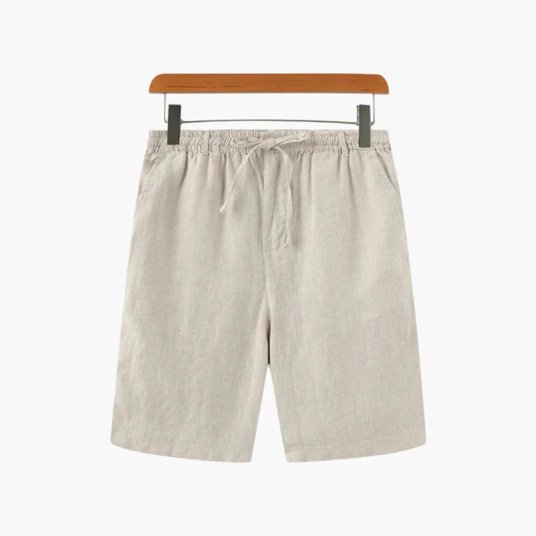 Men's relaxed fit chino shorts with adjustable drawstring waist for casual summer comfort.
