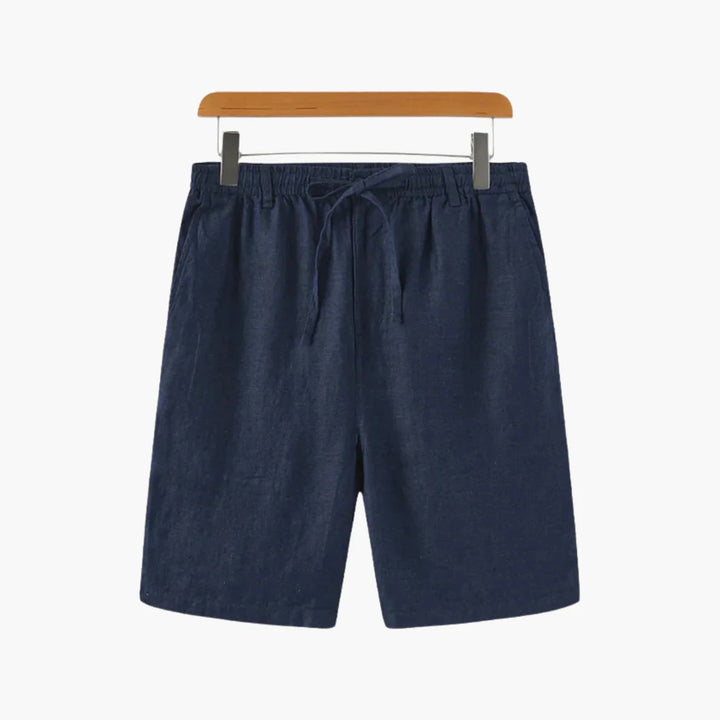 Comfortable men's relaxed fit chino shorts with drawstring, perfect for warm weather and casual style.