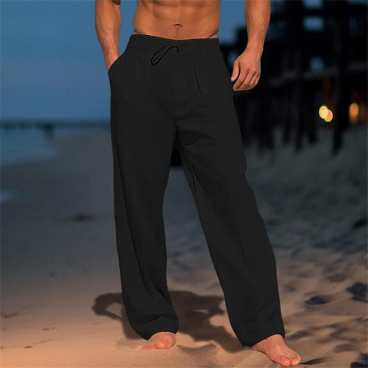 Comfortable men's relaxed fit chino trousers, breathable fabric for casual summer days & everyday style.