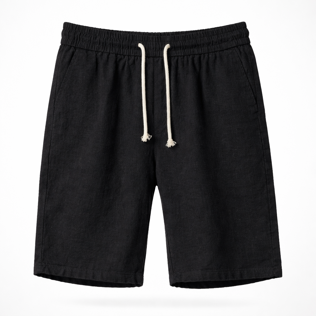 Effortless men's drawstring shorts with a relaxed fit, ideal for versatile summer and everyday fashion.