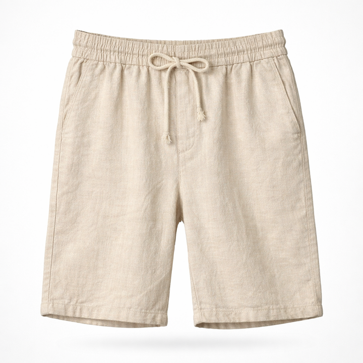 Comfortable men's summer shorts, relaxed fit with drawstring, perfect for casual warm weather outfits.
