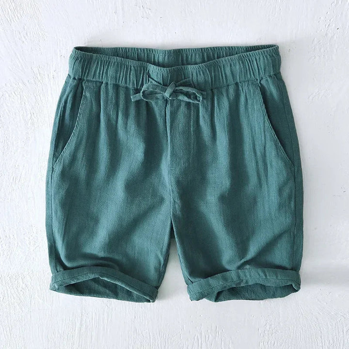 Stylish men's relaxed fit drawstring shorts, ideal for a laid-back summer fashion look.